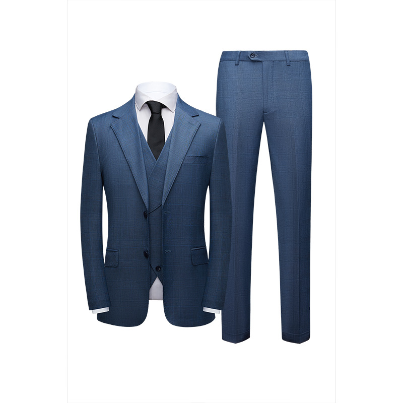 Bộ Vest Nam Kẻ Sọc Xanh Phong Cách Anh Lịch Lãm