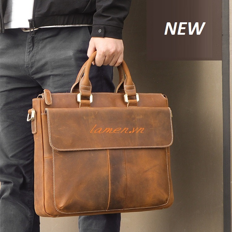 Cặp Da bò sáp Nam Công Sở BAG003