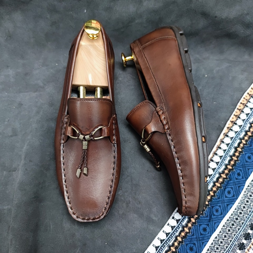 Giày mọi nam công sở Moccasins lam07
