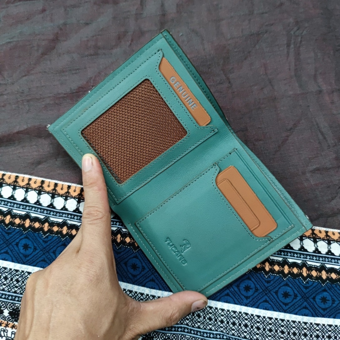 Ví Da Nam Để Túi Lịch Lãm Green